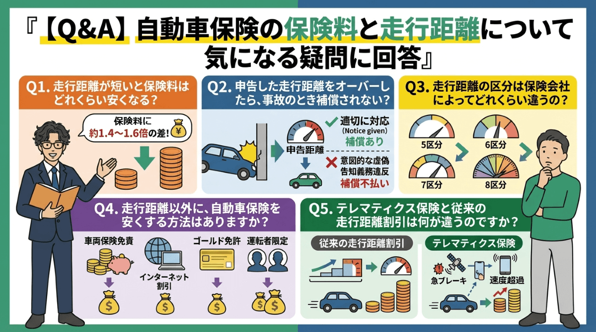 【Q&A】自動車保険の保険料と走行距離について気になる疑問に回答