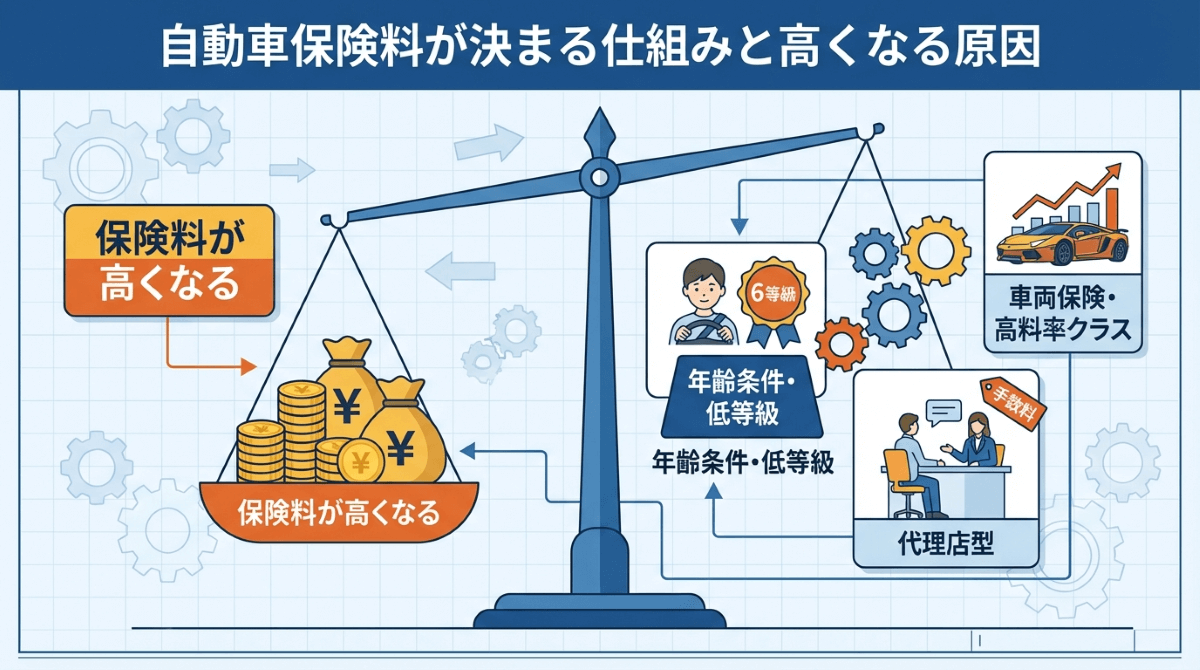 自動車保険料が高くなる原因とは？保険料が決まる仕組み