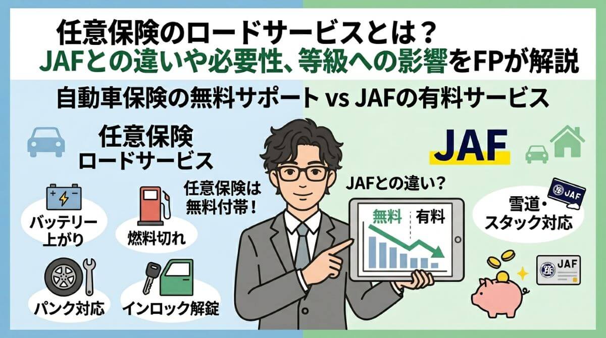 任意保険のロードサービスとは?JAFとの違いや必要性、等級への影響をFPが解説
